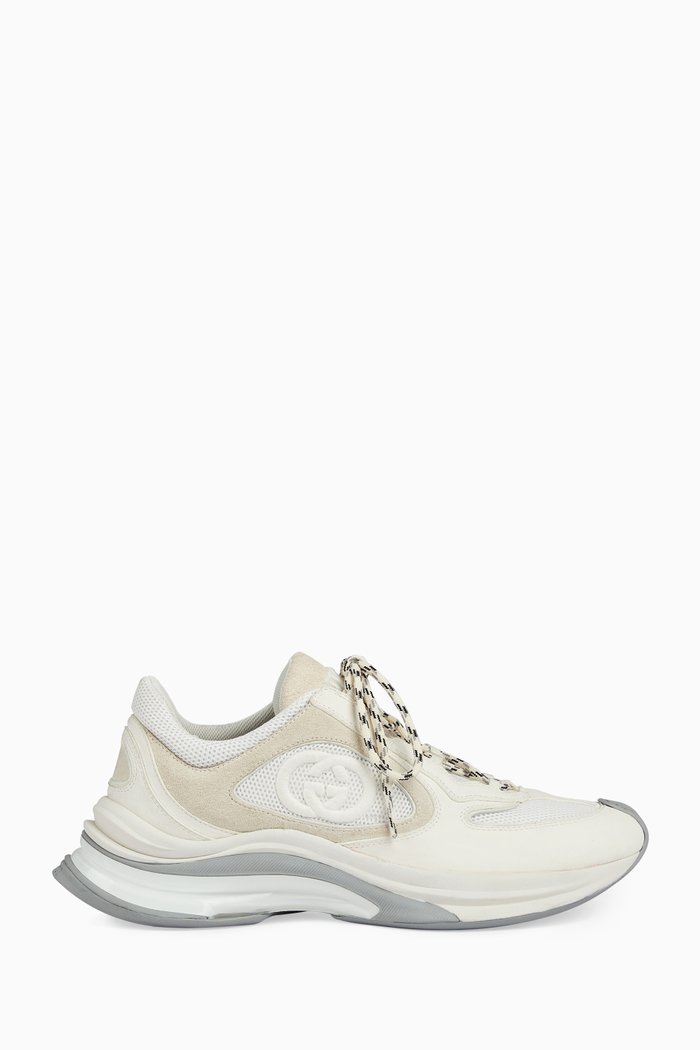 

Gucci Run Sneakers in Leather, Neutral
