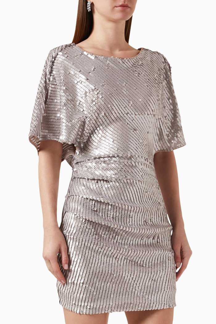 

Hermatite Sequined Mini Dress, Silver