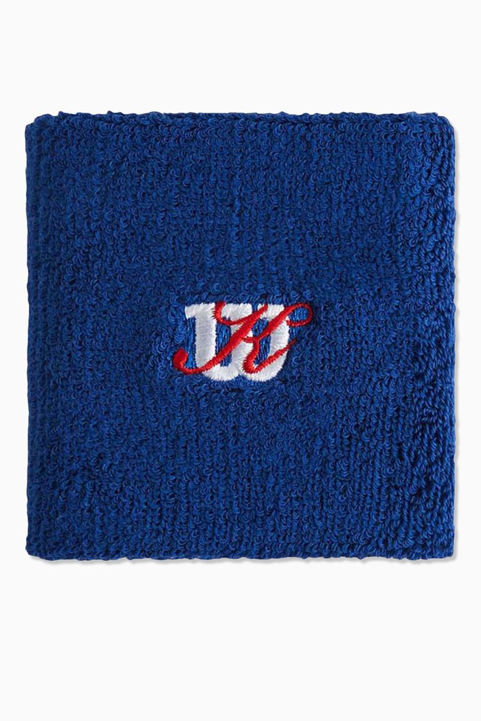 

x Wilson W Wristbands in Cotton, Blue