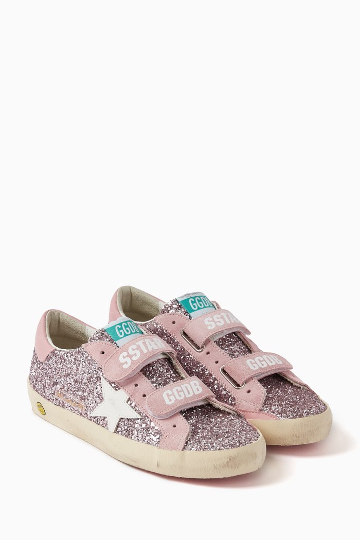 

Old School Sneakers in Glitter, Purple