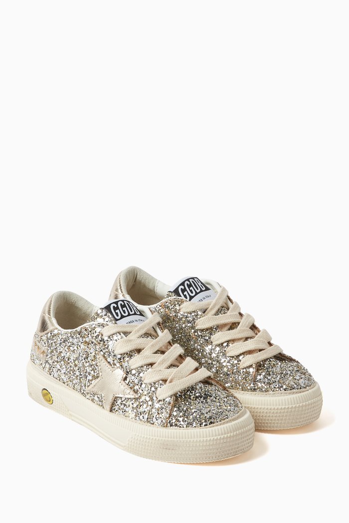 

May Low-top Sneakers in Glitter, Gold