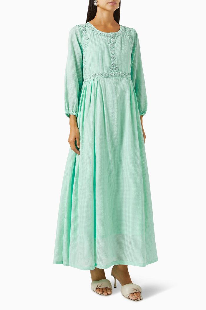 

Embroidered Dress, Green
