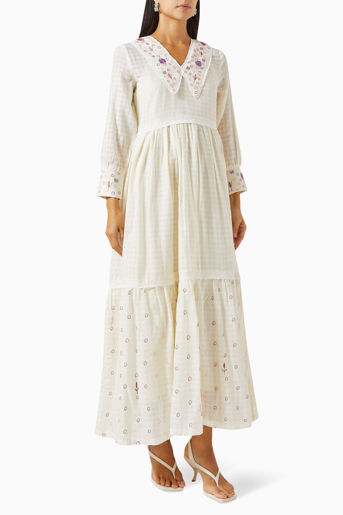 

Embroidered Dress, Neutral