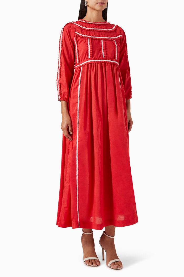 

Frill Dress, Red