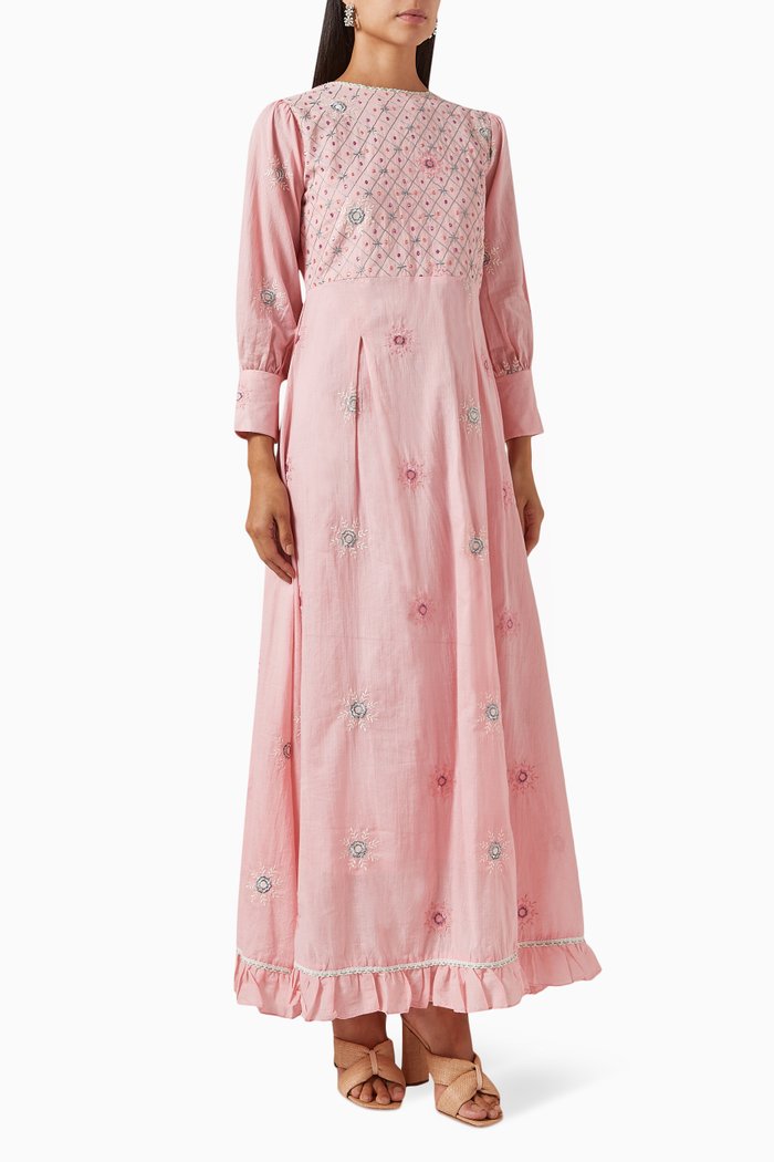 

Embroidered Dress, Pink