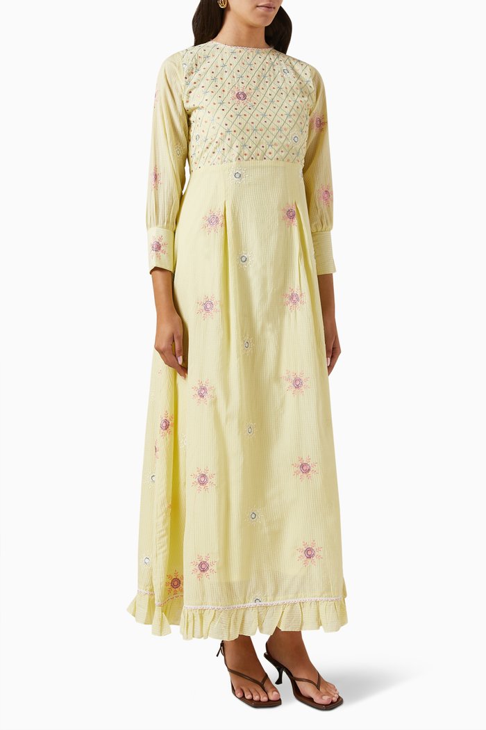

Embroidered Dress, Yellow
