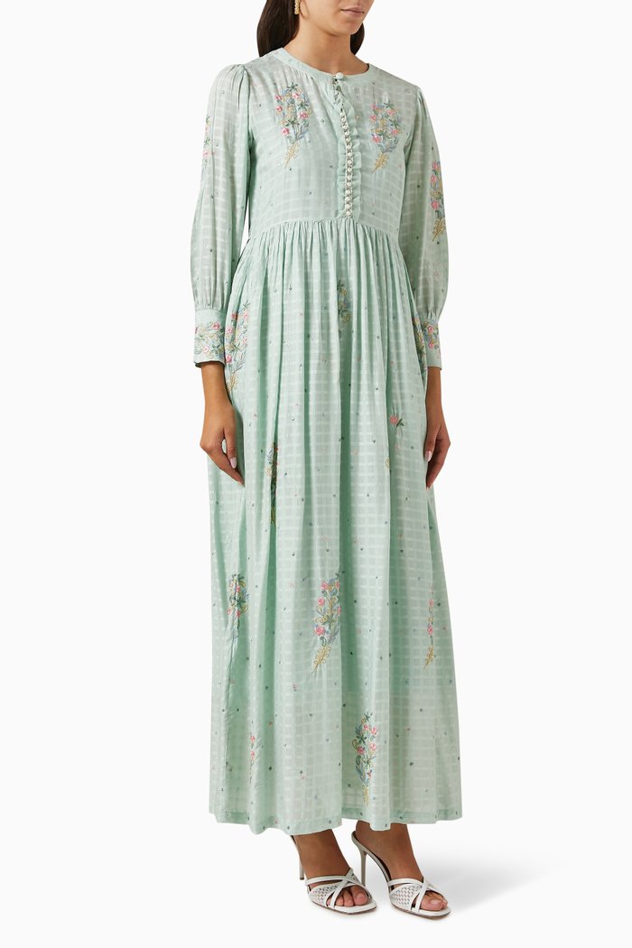 

Embroidered Dress, Blue