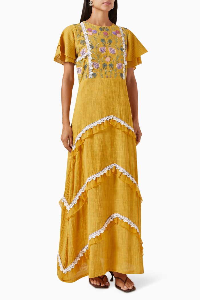 

Embroidered Dress, Yellow