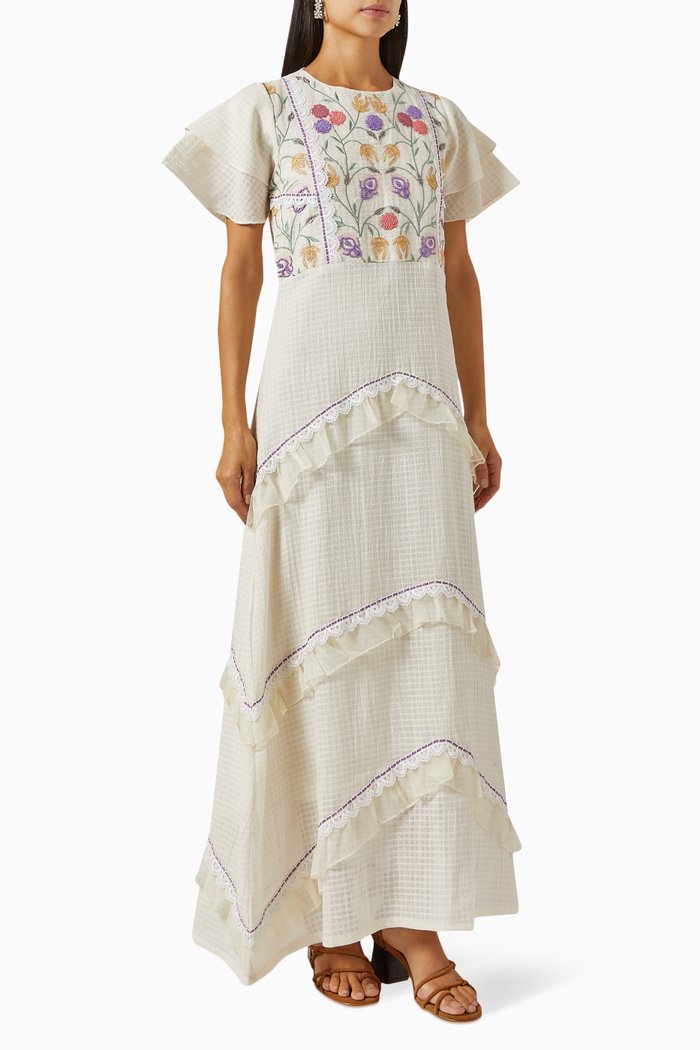 

Embroidered Dress, Neutral