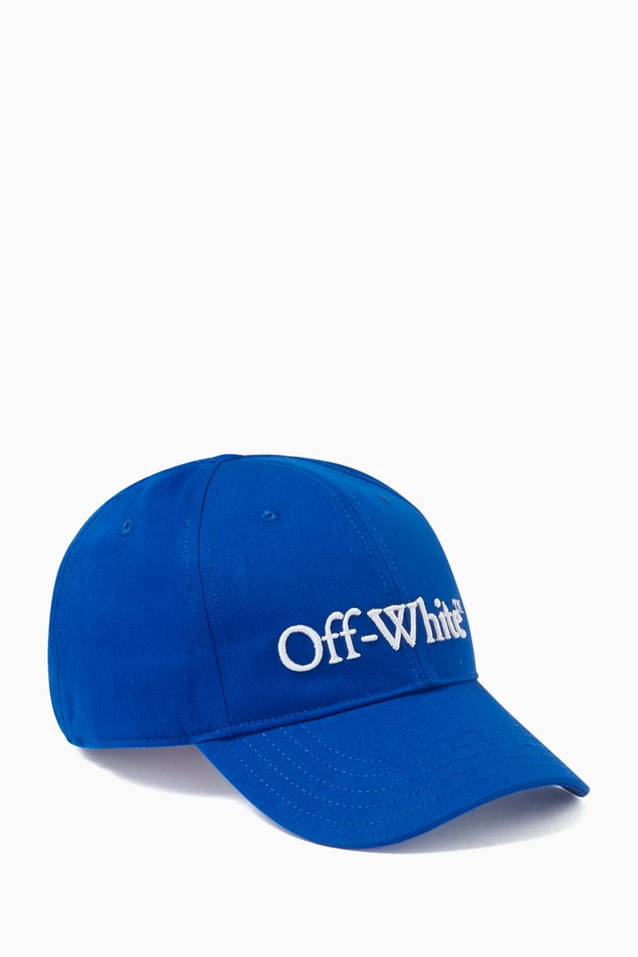 

Bookish Dril Baseball Cap in Cotton, Blue