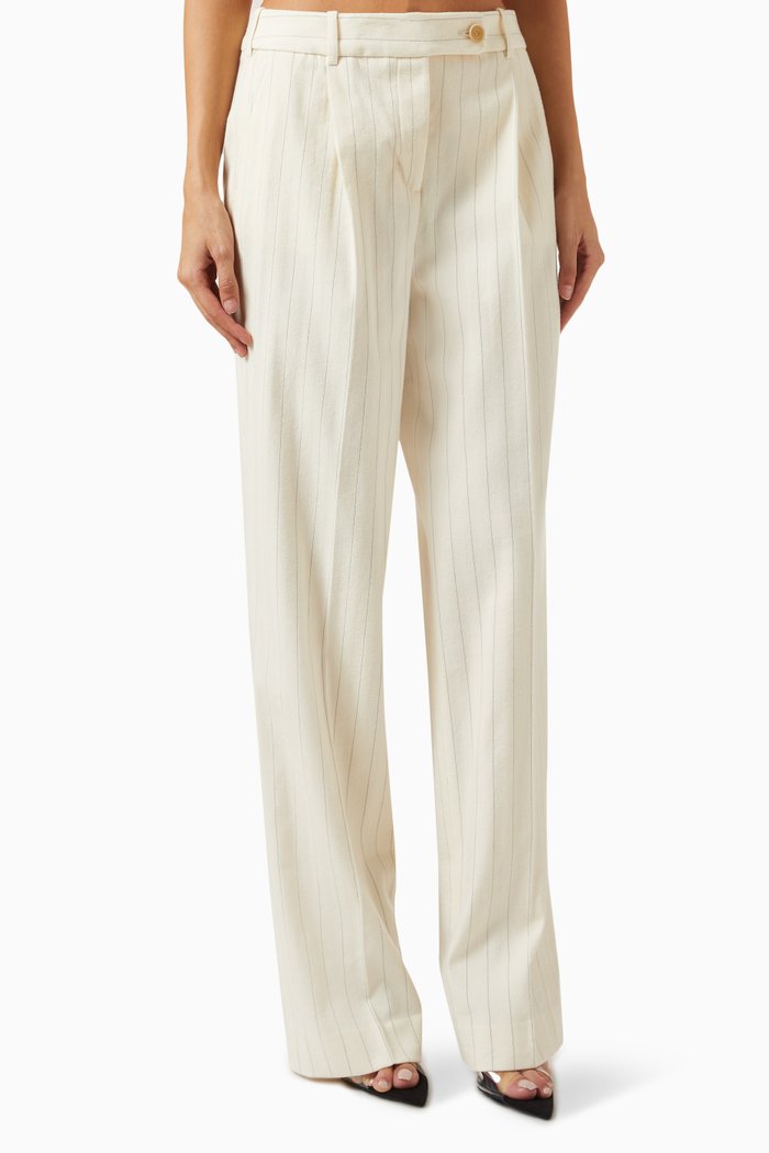 

Luminosity Pinstripe Pants in Wool-blend, Neutral