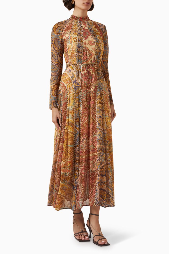 

Luminosity Panelled Midi Dress in Viscose, Multicolour