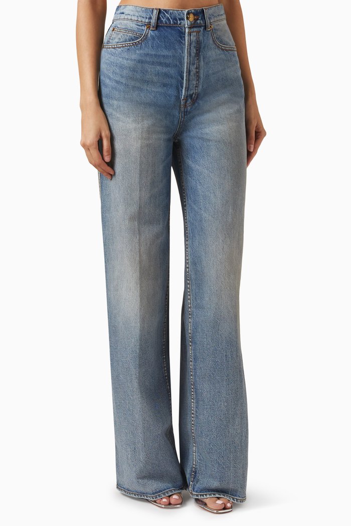 

Luminosity Wide Straight Jeans in Denim, Blue