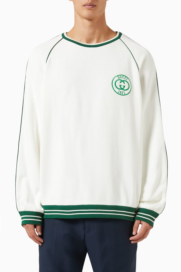

Logo Sweatshirt in Cotton Jersey, White