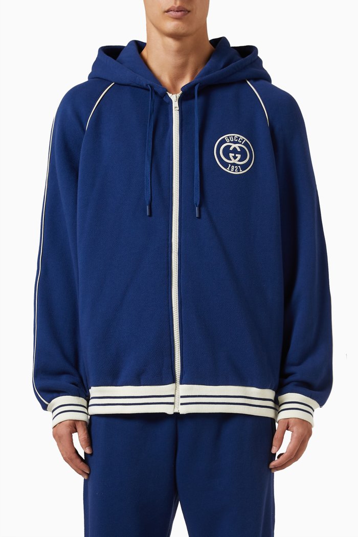 

Logo Hoodie in Fleece, Blue
