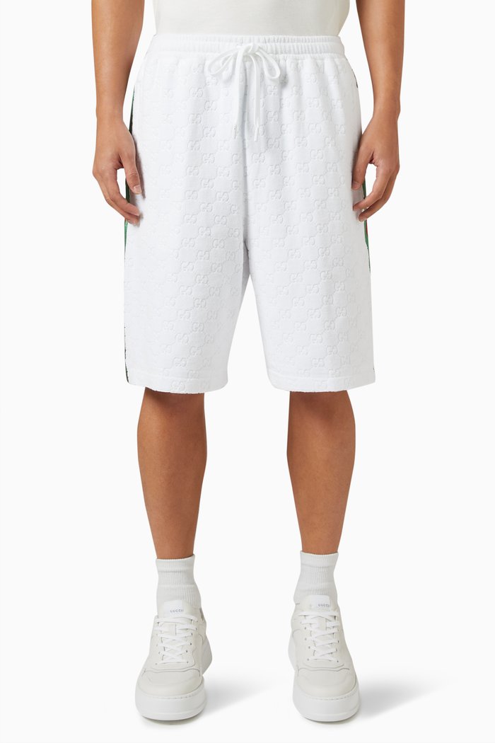 

Knee-length Shorts in Cotton Terry, White