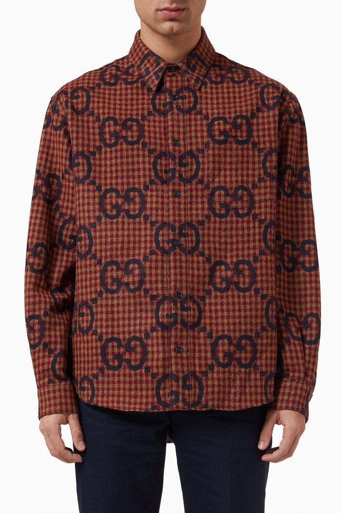 

Maxi Logo Shirt in Wool, Red