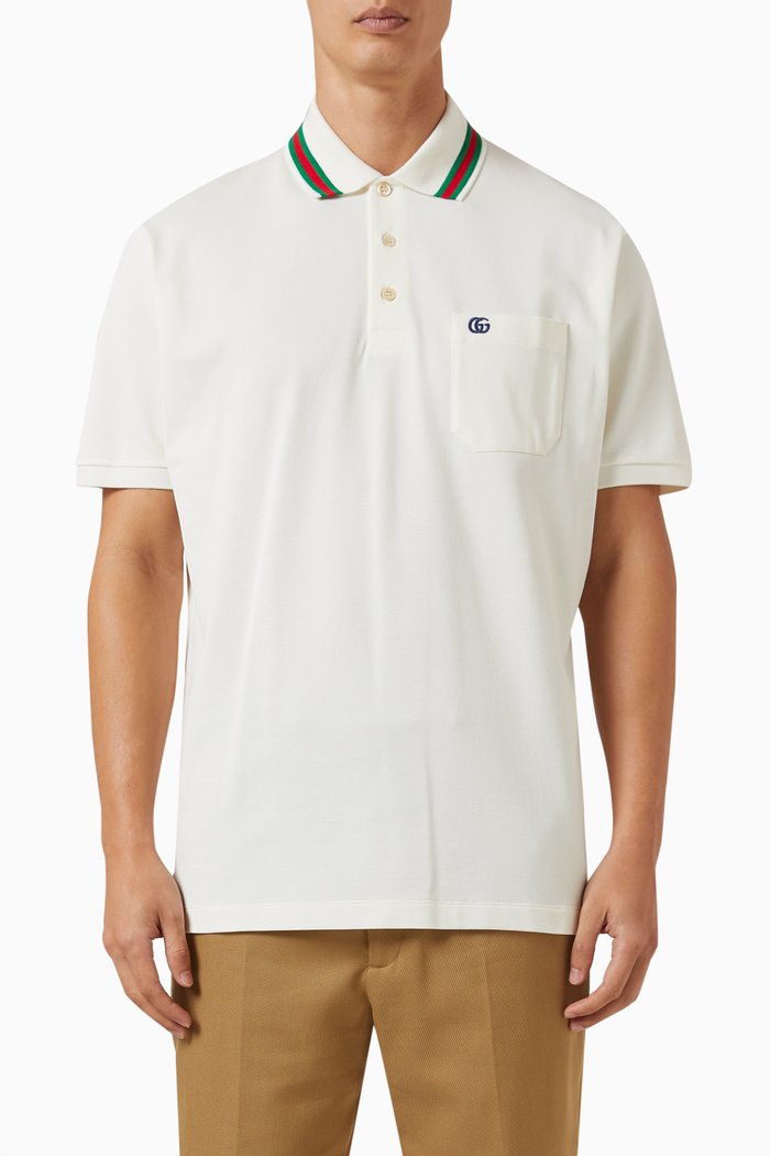 

Polo Shirt in Cotton Piqué, White