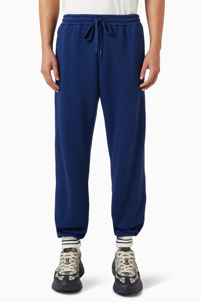 

Interlocking G Jogging Pants in Cotton Jersey, Blue