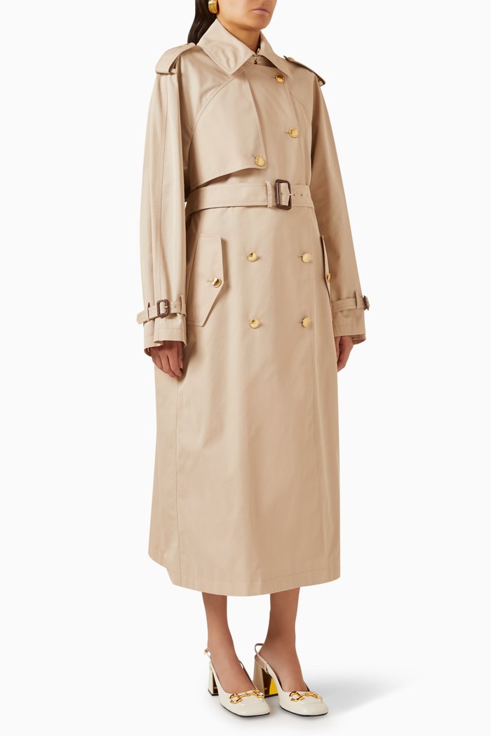 

Double-breasted Belted Coat, Neutral