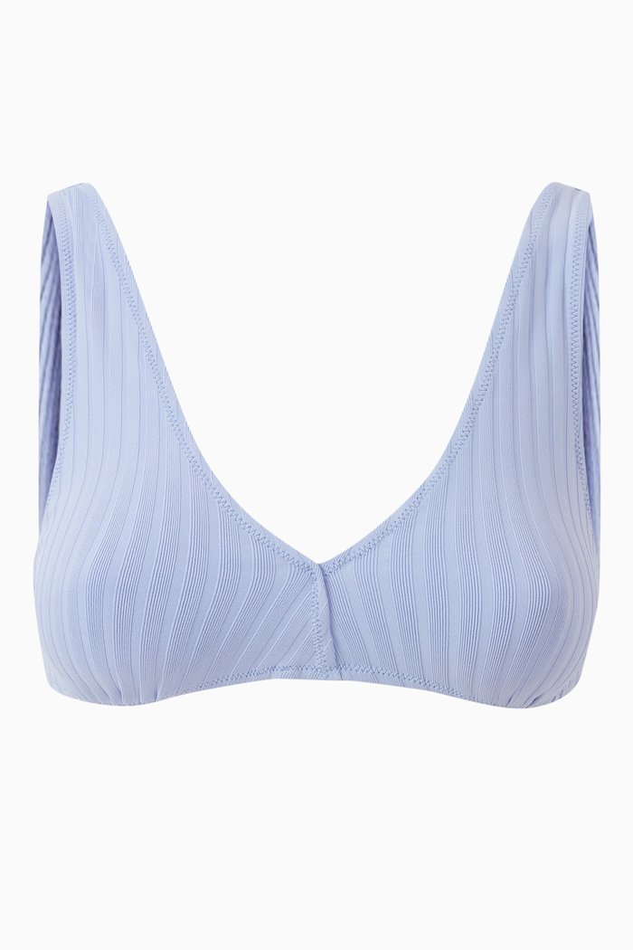 

The Beverly Ribbed Bikini Top, Purple