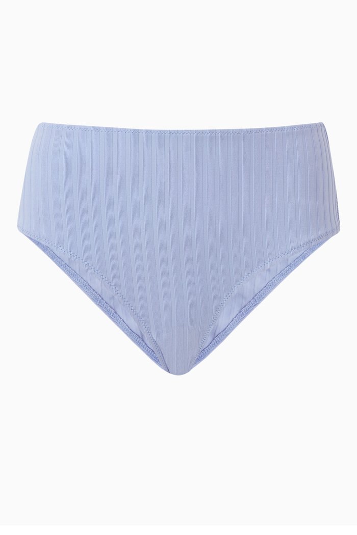 

The Cora Ribbed Bikini Briefs, Purple