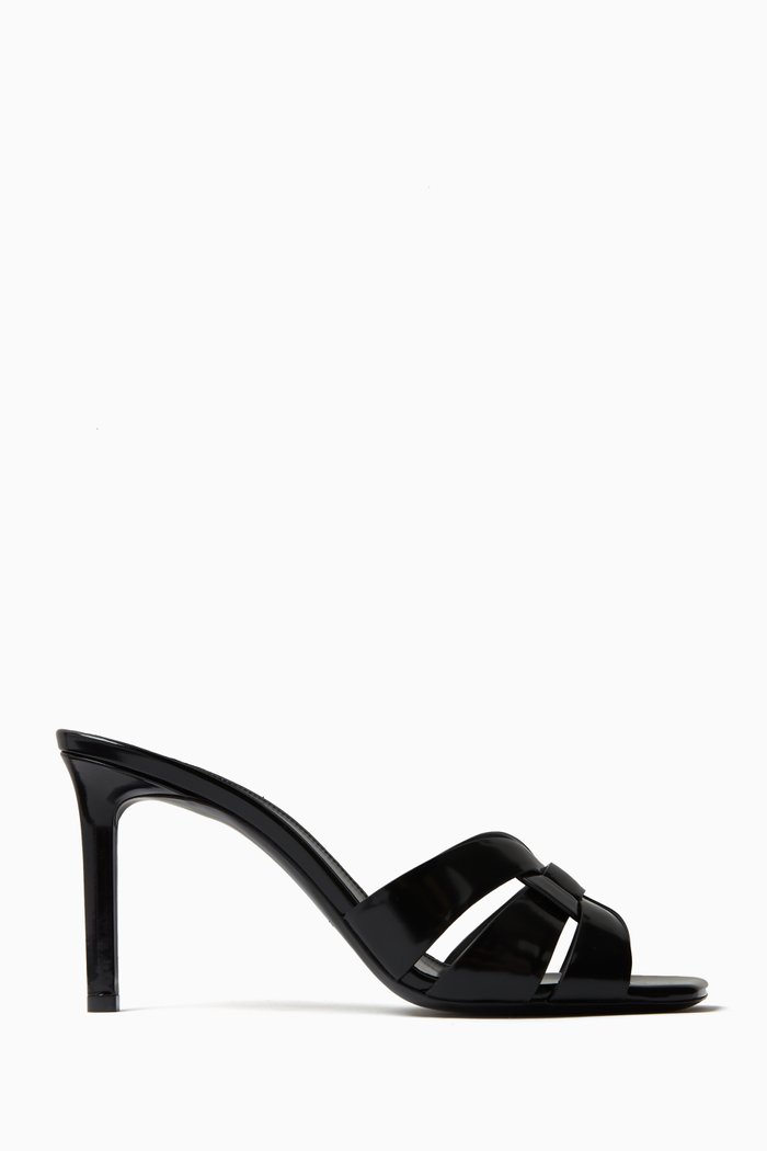 

Tribute Mules in Patent Leather, Black