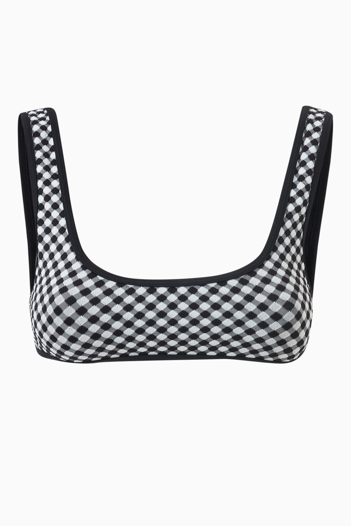 

The Elle Gingham Bikini Top, Multicolour