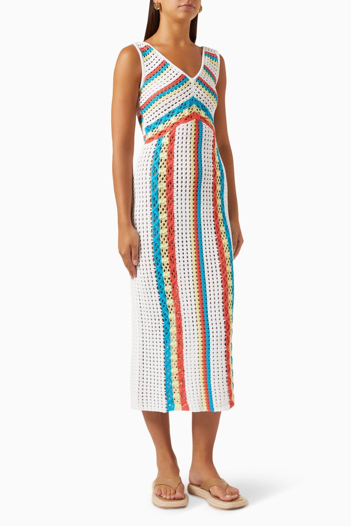 

Aubrey Dress in Crochet, Multicolour