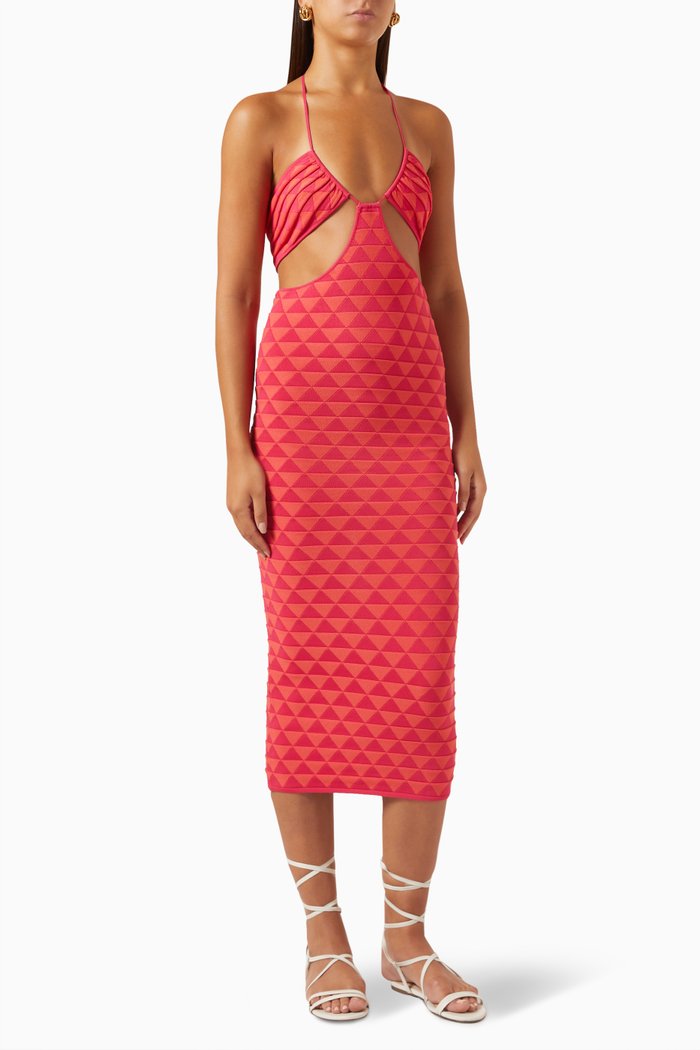 

Kiana Midi Dress in Viscose-knit, Multicolour