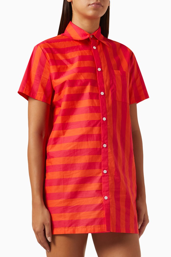 

The Cabana Striped Dress in Cotton, Multicolour