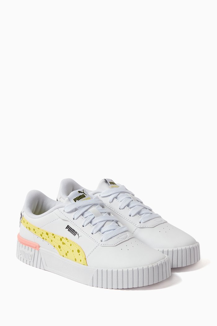 

Pre-School Spongebob X Carina 2.0 Sneakers in Leather, White