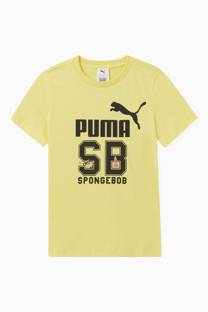 

x Spongebob Logo T-shirt in Cotton, Yellow