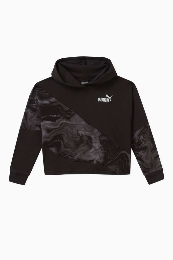 

Marble Logo-print Hoodie in Cotton, Black