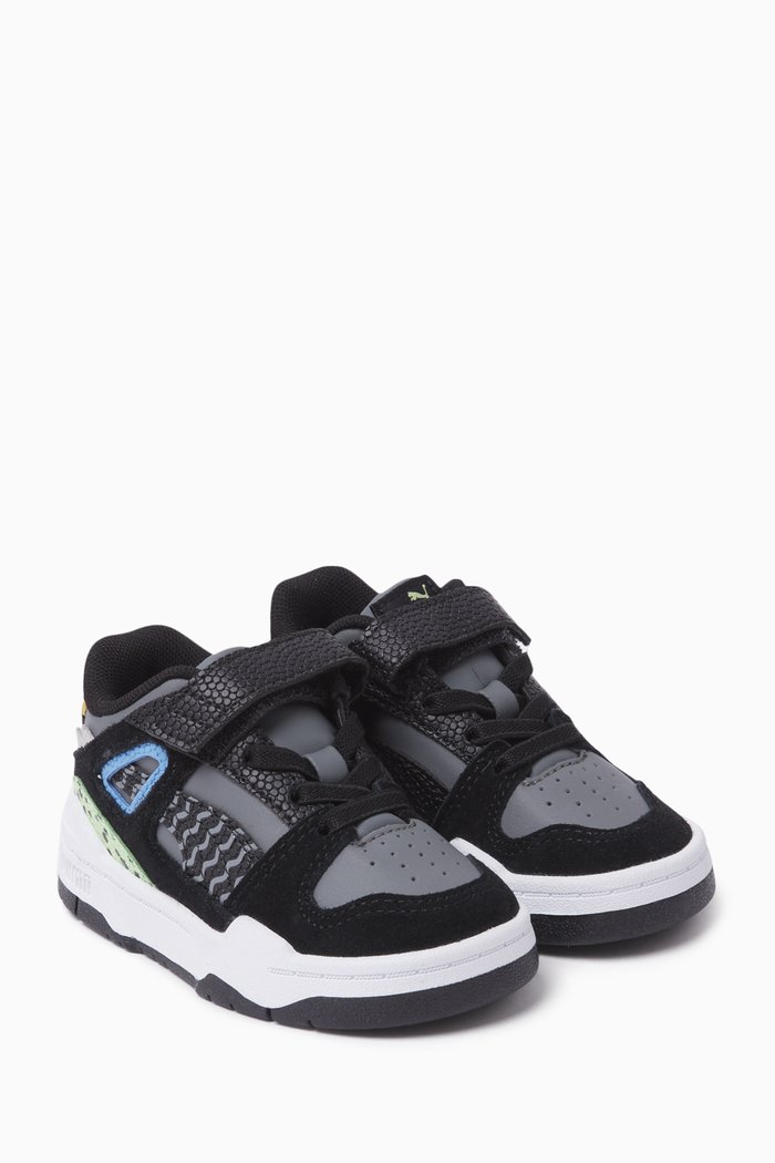 

Infant Slipstream Mix Match Sneakers in Leather and Suede, Grey