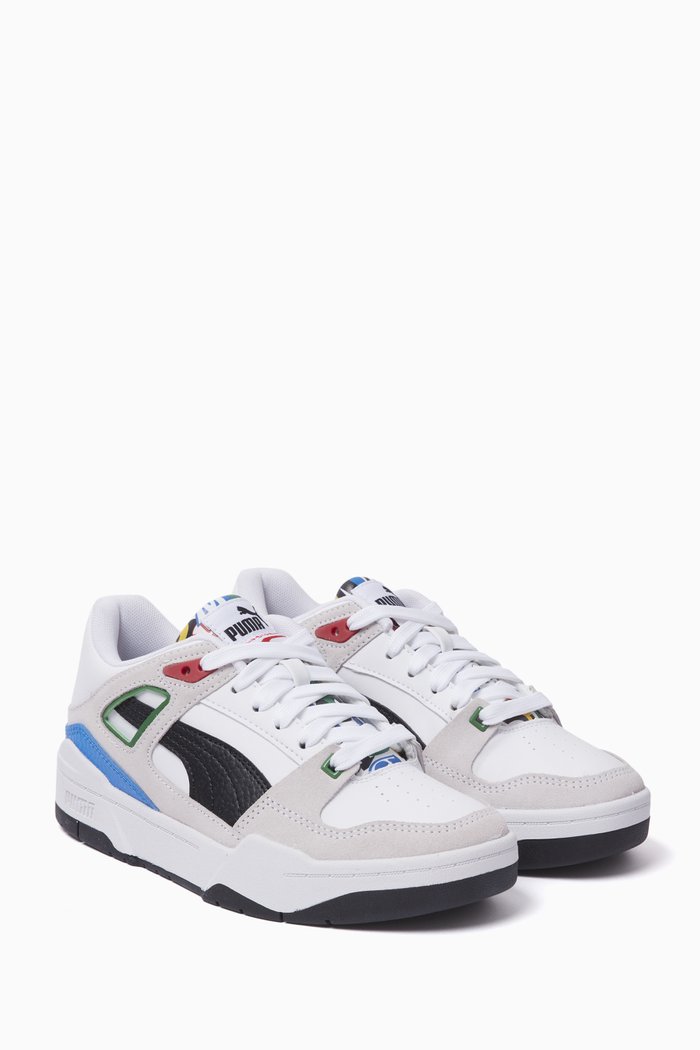 

Junior Slipstream Trash Talk Sneakers in Leather, White