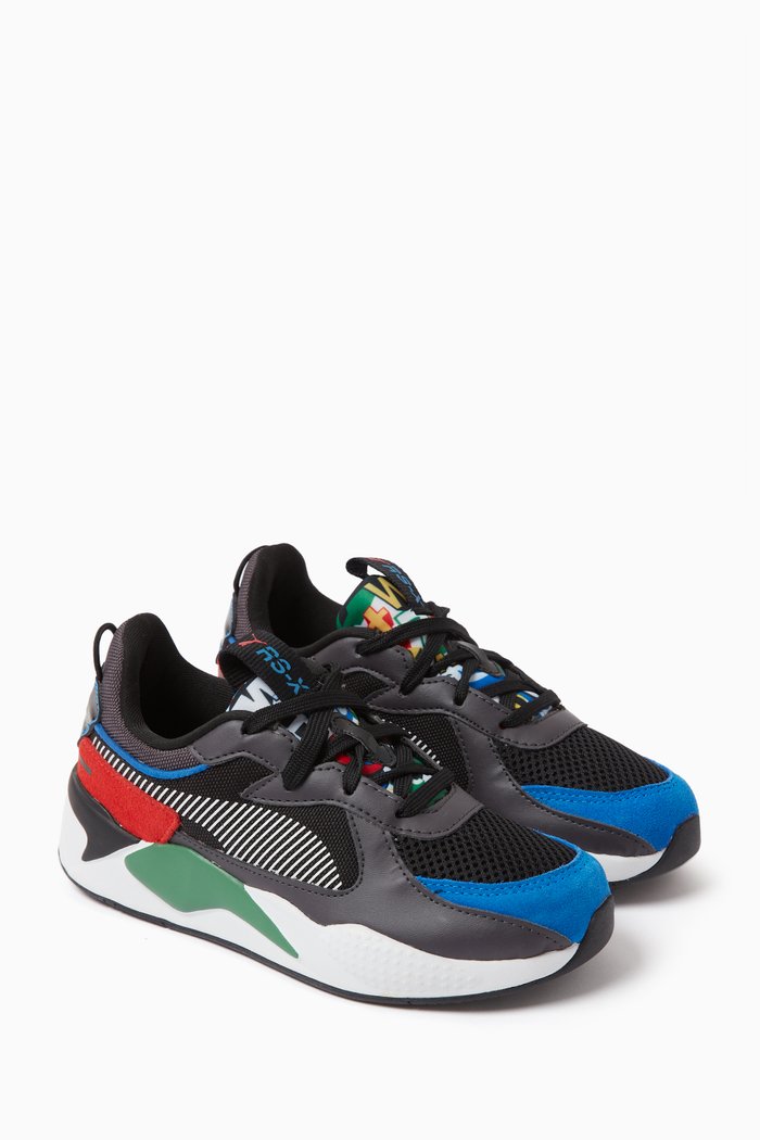 

Pre-School RS-X Trash Talk Sneakers in Mesh, Black