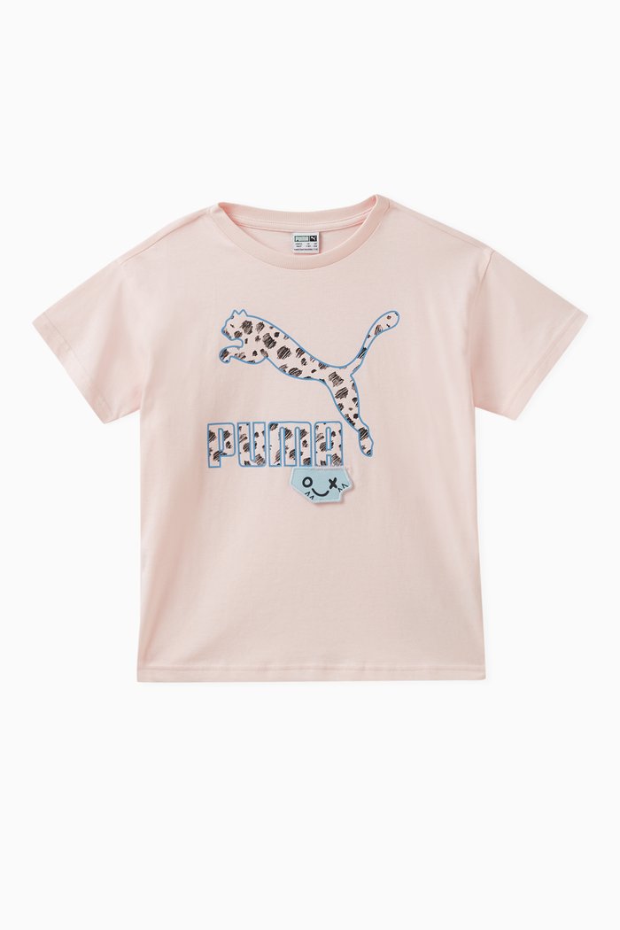 

Logo-print T-shirt in Cotton, Pink