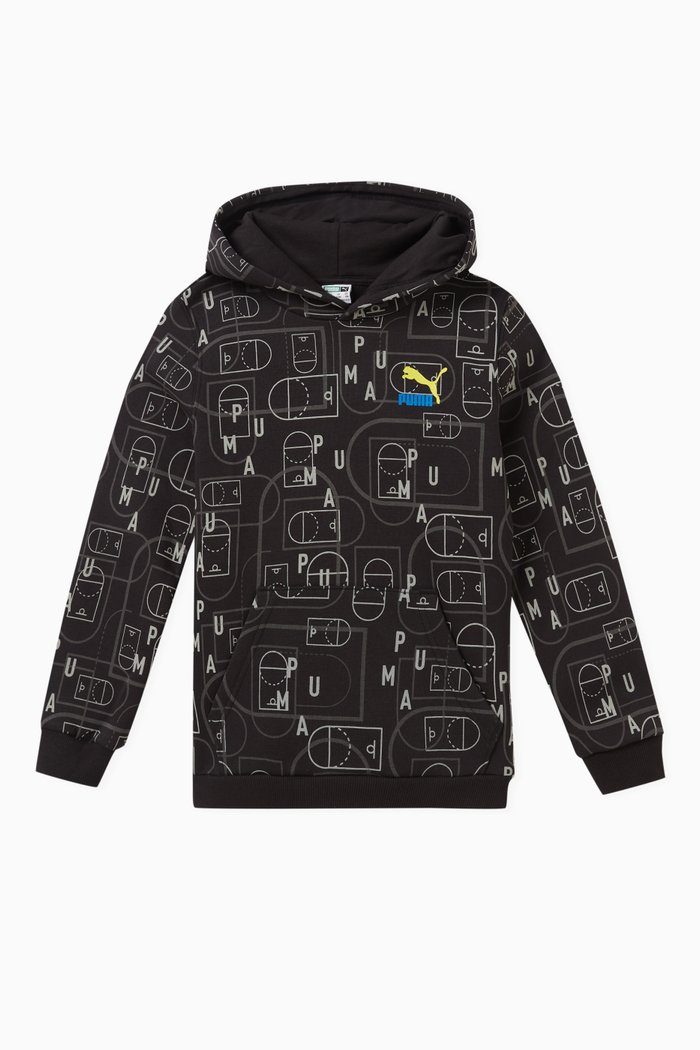 

Logo-print Hoodie in Cotton, Black