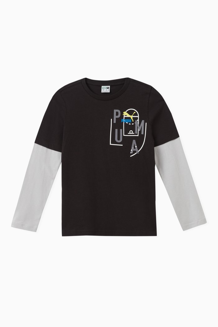 

Logo-print T-shirt in Cotton, Black