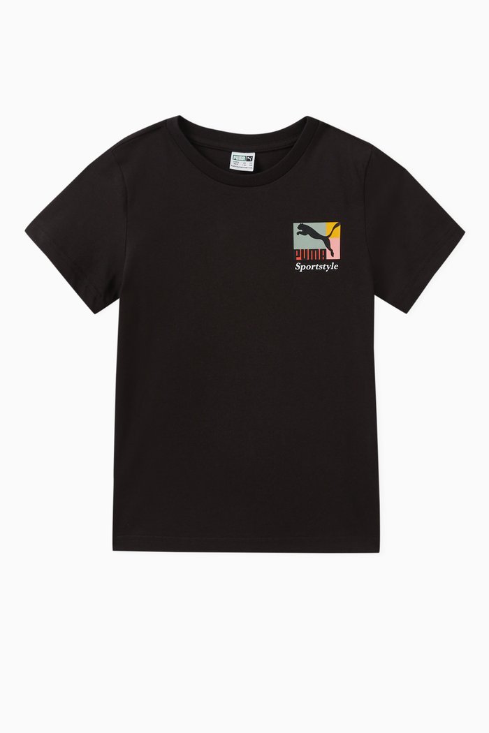 

Logo-print T-shirt in Cotton, Black