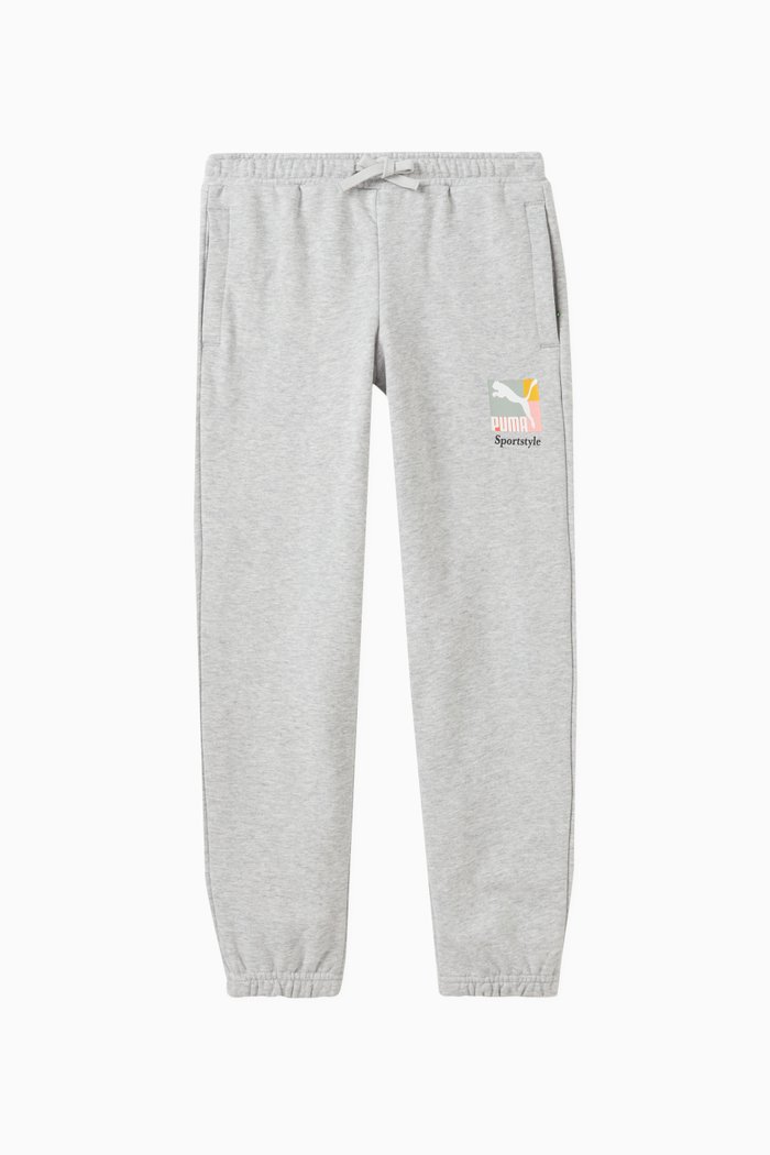 Logo-print Sweatpants in Cotton, Grey