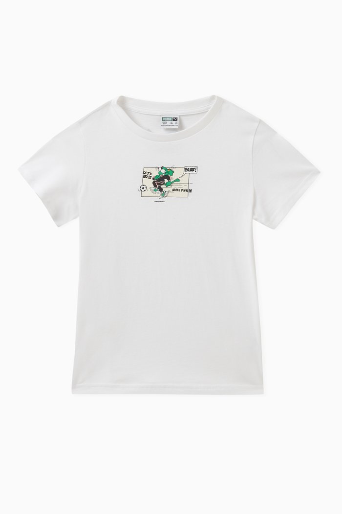 

Graphic Print T-shirt in Cotton, White