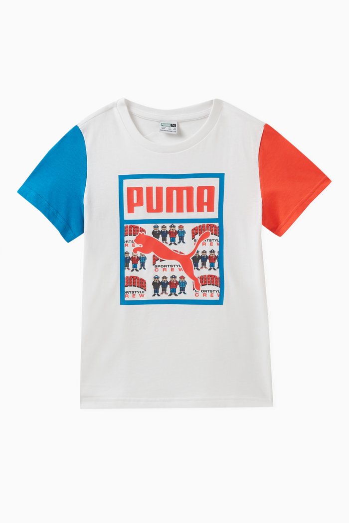 

Graphic Print T-shirt in Cotton, White