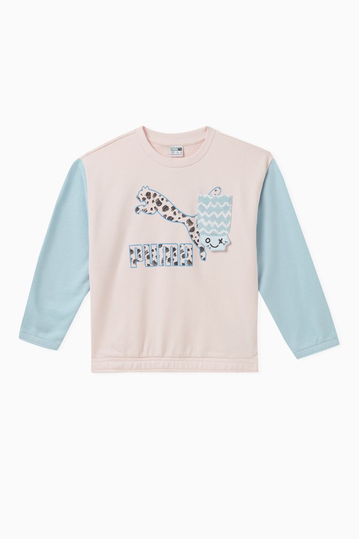 

Logo-print Sweatshirt in Cotton, Pink