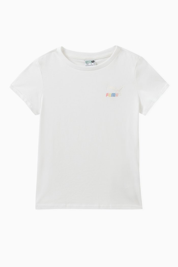 Logo-print T-shirt in Cotton, White