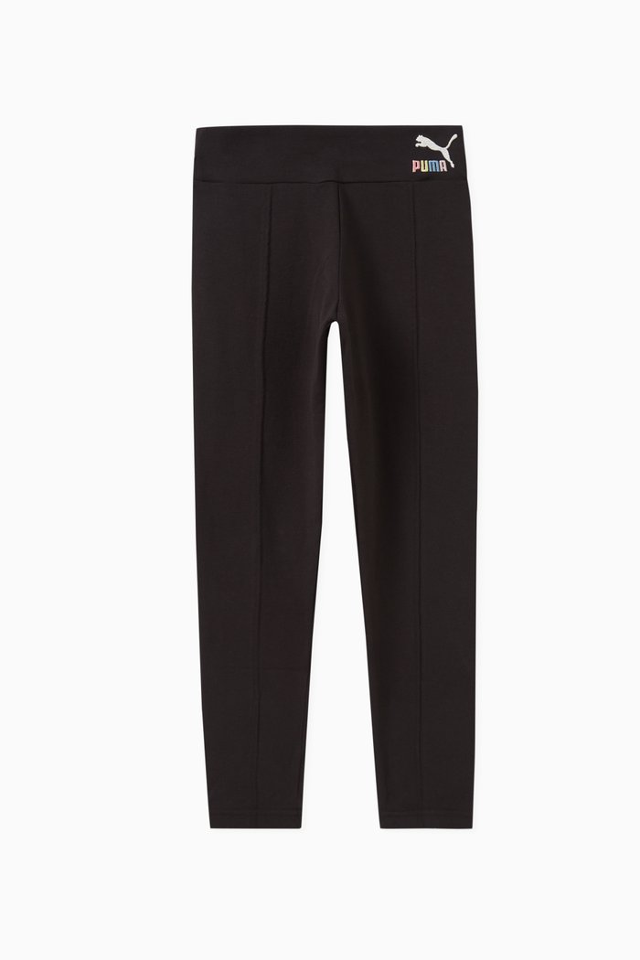 

Logo-print Leggings in Cotton, Black
