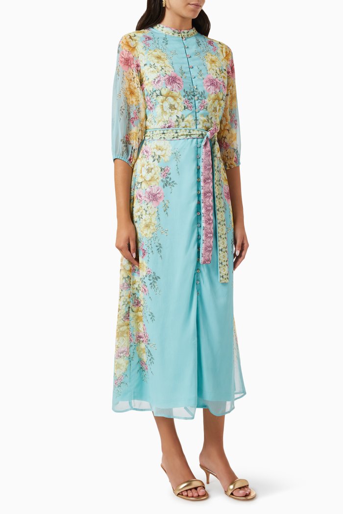 

Floral Midi Dress, Blue