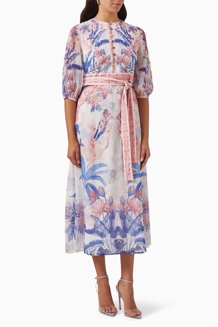 

Floral Midi Dress, Blue