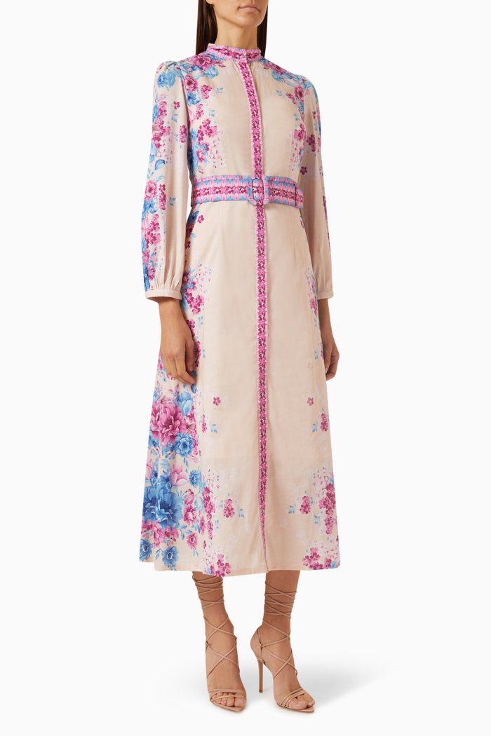

Floral Midi Dress, Pink